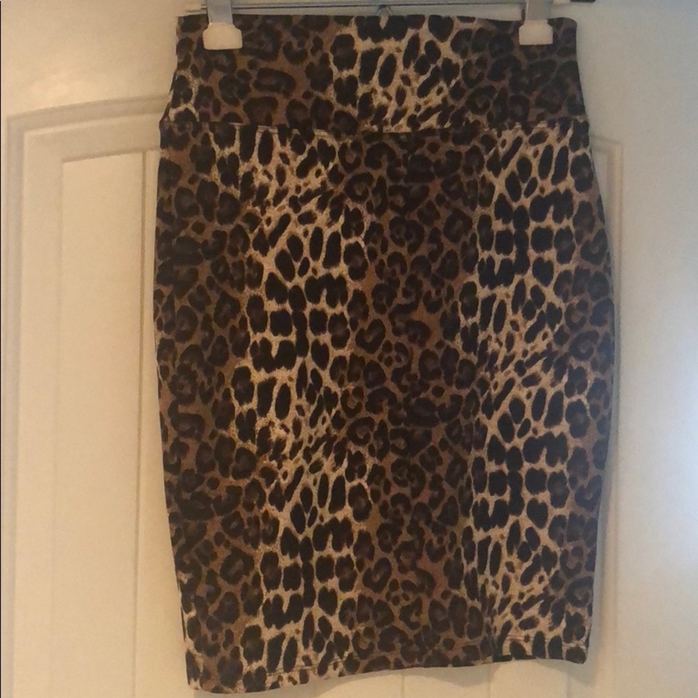 Leopard polyester skirt